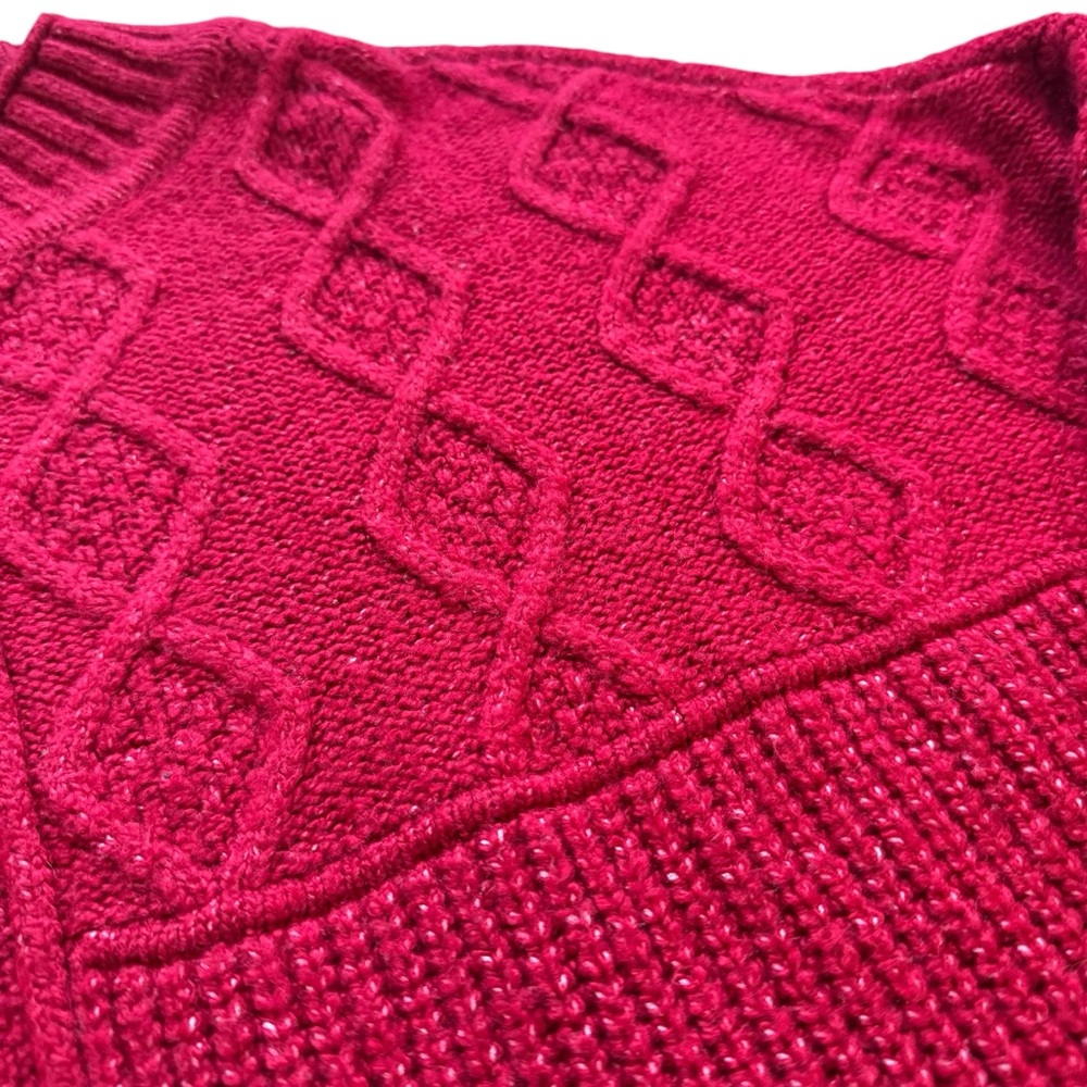 American Eagle Patchwork Chunky Knit Sweater XL R… - image 4